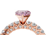 Rose gold Fancy Pink Heart Cut Diamond Solitaire Ring with Shared Prong Pavé Band and Four-Prong Setting_61