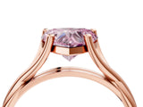 Rose gold Fancy Pink Heart Cut Diamond Solitaire Twist Band Prong Setting Ring_71