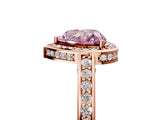 Rose gold Fancy Pink Heart  Cut Halo Pave Split Shank Prong Setting Ring_37