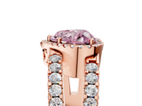 Rose gold Fancy Pink Heart  Cut Halo Split Shank Diamond Ring with Four-Prong Setting_50