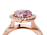 Rose gold Fancy Pink Heart  Cut Halo Split Shank Pave Set Ring_66