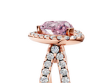 Rose gold Fancy Pink Heart  Cut Halo Split Shank Pave Set Ring_67
