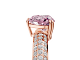 Rose gold Fancy Pink Heart  Cut Pave Diamond Engagement Ring with Channel Set Band and Four-Prong Setting_25