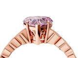 Rose gold Fancy Pink Heart Cut Solitaire Diamond Ring with Infinity Twist Band and Four-Prong Setting_4