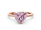 Rose gold Fancy Pink Heart  Cut Solitaire Engagement Ring with Four-Prong Setting and Classic Band_20
