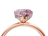 Rose gold Fancy Pink Heart  Cut Solitaire Engagement Ring with Four-Prong Setting and Classic Band_24