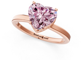 Rose gold Fancy Pink Heart  Cut Solitaire Engagement Ring with Four-Prong Setting on a Classic Band_21