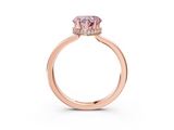 Rose gold Fancy Pink Heart  Cut Solitaire Engagement Ring with Four-Prong Setting on a Classic Band_23