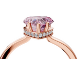 Rose gold Fancy Pink Heart  Cut Solitaire Engagement Ring with Four-Prong Setting on a Classic Band_24