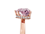 Rose gold Fancy Pink Heart  Cut Solitaire Engagement Ring with Four-Prong Setting on a Classic Band_25
