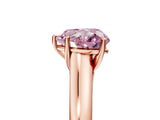 Rose gold Fancy Pink Heart Cut Solitaire Engagement Ring with Tapered Band and Four-Prong Setting_8