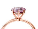 Rose gold Fancy Pink Heart  Cut Solitaire Engagement Ring with Thin Band and Four-Prong Setting_7
