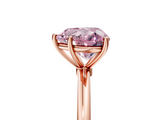 Rose gold Fancy Pink Heart  Cut Solitaire Engagement Ring with Thin Band and Four-Prong Setting_8