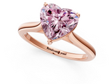 Rose gold Fancy Pink Heart  Cut Solitaire Ring with Cathedral Band and Four-Prong Setting_76