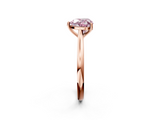 Rose gold Fancy Pink Heart  Cut Solitaire Ring with Cathedral Band and Four-Prong Setting_77