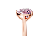 Rose gold Fancy Pink Heart  Cut Solitaire Ring with Cathedral Band and Four-Prong Setting_80