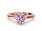 Rose gold Fancy Pink Heart  Cut Solitaire Ring with Four-Prong Setting and Classic Band_60