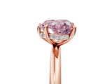 Rose gold Fancy Pink Heart  Cut Solitaire Ring with Thin Band and Four-Prong Setting_21