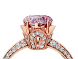 Rose gold Fancy Pink Heart Cut Solitaire Split Shank Pave Diamond Engagement Ring with Four-Prong Setting_28