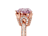 Rose gold Fancy Pink Heart Cut Solitaire Split Shank Pave Diamond Engagement Ring with Four-Prong Setting_29