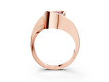 Rose gold Fancy Pink Heart Cut Solitaire Tension-Set Diamond Split Shank Ring_3