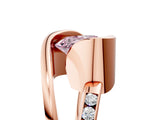 Rose gold Fancy Pink Heart Cut Solitaire Tension-Set Diamond Split Shank Ring_5