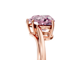 Rose gold Fancy Pink Heart  Cut Solitaire Twist Band Ring with Four-Prong Setting_25
