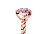 Rose gold Fancy Pink Heart  Cut Solitaire Twisted Band with Four-Prong Setting_115