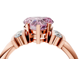 Rose gold Fancy Pink Heart  Cut Three-Stone Channel Set Ring with Bar Prongs_32
