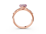Rose gold Fancy Pink Heart  Diamond Cluster Prong-Set Solitaire Ring_44