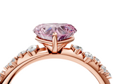 Rose gold Fancy Pink Heart  Diamond Cluster Prong-Set Solitaire Ring_45