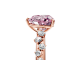 Rose gold Fancy Pink Heart  Diamond Cluster Prong-Set Solitaire Ring_46