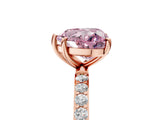 Rose gold Fancy Pink Heart  Diamond Pavé Band with Six-Prong Setting_32
