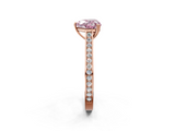 Rose gold Fancy Pink Heart  Diamond Solitaire with Pave Band and Six-Prong Setting_22