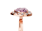 Rose gold Fancy Pink Heart  Halo Diamond Solitaire with Pavé Band and Four-Prong Setting_60