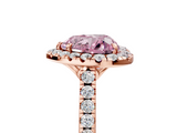 Rose gold Fancy Pink Heart  Halo Pavé Diamond Engagement Ring with Four-Prong Setting_8