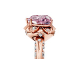 Rose gold Fancy Pink Heart  Halo Split Shank Pave Diamond Ring with Petal Prong Setting_25