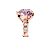 Rose gold Fancy Pink Heart  Solitaire Bezel Accent Diamond Engagement Ring with Beaded Band and Four-Prong Setting_48