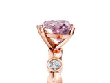 Rose gold Fancy Pink Heart  Solitaire Bezel-Set Diamond Ring with Beaded Band and Four-Prong Setting_37