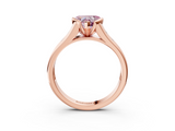 Rose gold Fancy Pink Heart  Solitaire Bezel-Set Diamond Ring with Channel-Set Band_76