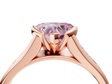 Rose gold Fancy Pink Heart  Solitaire Bezel-Set Diamond Ring with Channel-Set Band_77