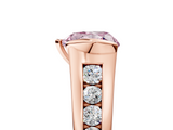 Rose gold Fancy Pink Heart  Solitaire Bezel-Set Diamond Ring with Channel-Set Band_78