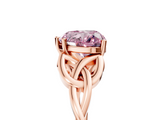 Rose gold Fancy Pink Heart  Solitaire Celtic Knot Engagement Ring with Four-Prong Setting_48