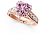 Rose gold Fancy Pink Heart  Solitaire Channel-Set Diamond Engagement Ring with Four-Prong Setting_33