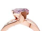 Rose gold Fancy Pink Heart  Solitaire Channel-Set Split Shank Ring with Tension Prong Setting_7