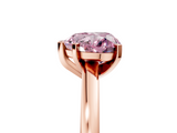 Rose gold Fancy Pink Heart  Solitaire Diamond Engagement Ring with Four-Prong Setting on a Classic Band_8