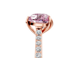 Rose gold Fancy Pink Heart  Solitaire Diamond Engagement Ring with Pave Band and Six-Prong Setting_25