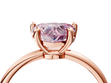 Rose gold Fancy Pink Heart  Solitaire Diamond Ring with 4-Prong Setting on a Classic Band_7