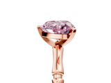 Rose gold Fancy Pink Heart  Solitaire Diamond Ring with Bamboo Band and Four-Prong Setting_57