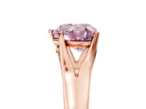 Rose gold Fancy Pink Heart  Solitaire Diamond Ring with Cathedral Band and Four-Prong Setting_71